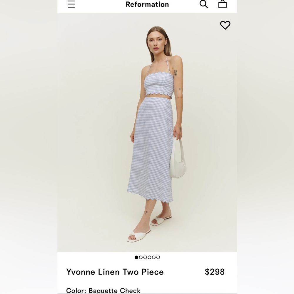 Reformation Yvonne Linen Dress $298 12
